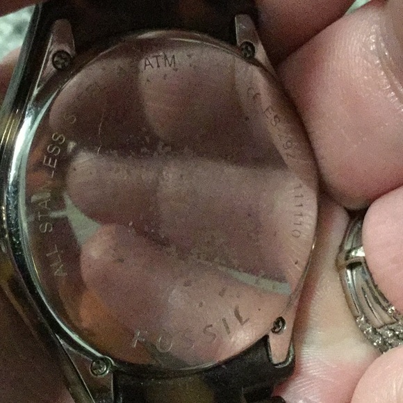 Fossil Tortoise Rose Gold Crystal Watch - Picture 3 of 3